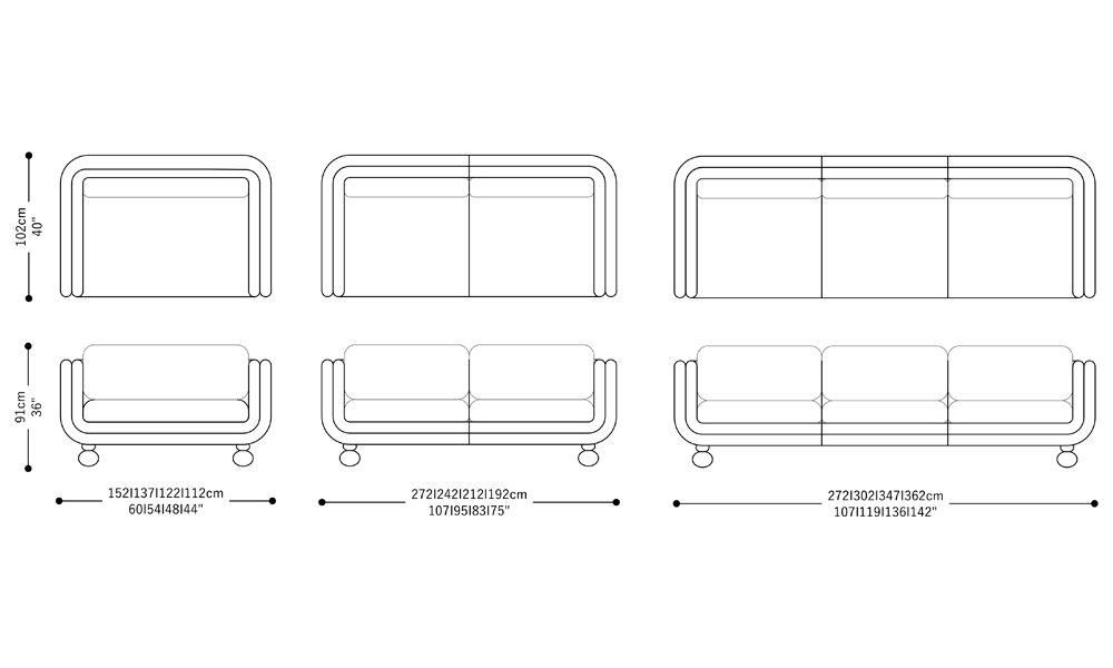 Image of the main dimensions of the product